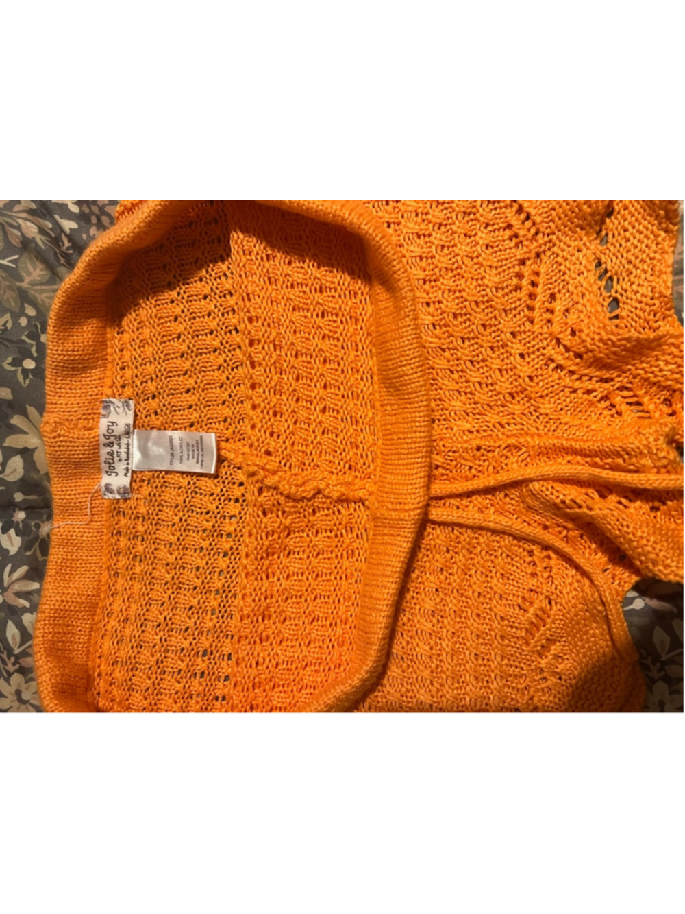 orange crochet shorts Jolie and joy size large - Picture 4 of 7